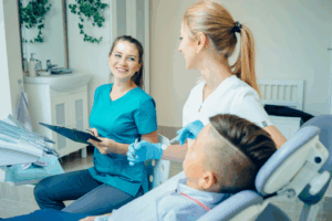 a dental assistant smiling confidently