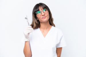 a dental assistant pondering their future